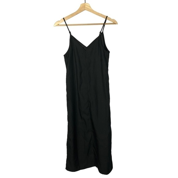 ASOS Design Black Midi Cami Slip Dress 4 - Picture 2 of 4
